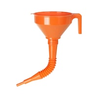 PRESSOL Katalizátor tölcsér, HDPE, narancssárga, 160 mm/1,2 l, szűrővel