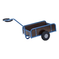 FETRA Hand trolley with four panel walls and pneumatic tyres
