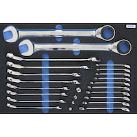 ATORN hard foam insert 345x172x516 mm equipped with 19 combination wrenches