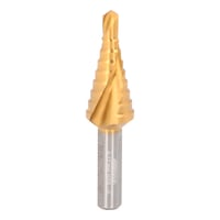 KS TOOLS HSS-TiN step drill extra short