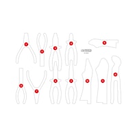 KS TOOLS Empty foam insert