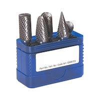 ATORN Carbide bur set, 6 mm, 5 pieces, cut 6