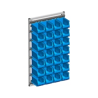 ALLIT ProfiPlus Depot-L 28 Stapelsichtboxen-Wandregal komplett bestückt hoch