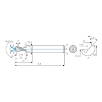 ATORN Circular combination drill-and-tap milling cutter solid carbide coating, thread type: W