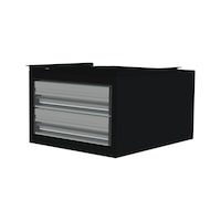 CLIP-O-FLEX Schubladenblock, 2 Laden, RAL 9005