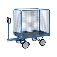FETRA Flat-bed hand truck with wire grid walls