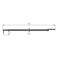TESA TECHNOLOGY Profile probe 8-S for profile measurements under 20 mm, stylus needle length 7 mm, length 85 mm