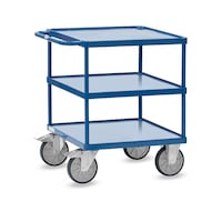 FETRA Table trolley with three sheet steel trays