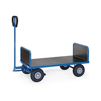 FETRA Hand cart with 2 end panels and solid rubber tyres