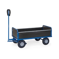 FETRA Hand cart with 2 end and longitudinal side panels, load capacity 450 kg, loading platform 1,000 x 550 mm