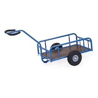 FETRA Open hand cart with railings and solid rubber tyres