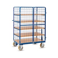 FETRA Shelf trolley with 5 levels, load capacity 600 kg, loading surface 1200 x 800 mm, with tugger train
