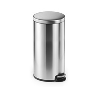 DURABLE Round stainless steel pedal bin, 30 l