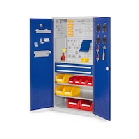 RASTERPLAN Hinged-door cabinet with shelf and drawers