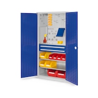 RASTERPLAN Hinged-door cabinet with shelf and drawers
