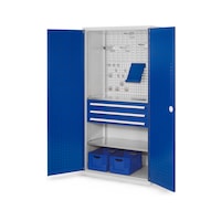 RASTERPLAN Hinged-door cabinet with shelf and drawers