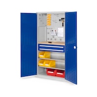 RASTERPLAN Hinged-door cabinet with shelf and drawers
