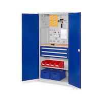 RASTERPLAN Hinged-door cabinet with shelf and drawers