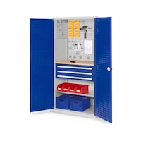 RASTERPLAN Hinged-door cabinet with shelf and drawers