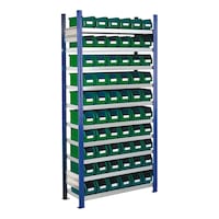 RASTERPLAN Scaffale a incastro con contenitori con vista sullinterno