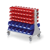RASTERPLAN Trolley met stapelbakken van polyethyleen