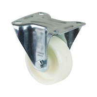 BS ROLLEN Fixed castor, 80 mm diameter, plastic, load capacity 125 kg