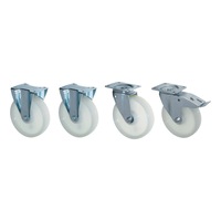 BAUER SÜDLOHN 2 roues orientables et 2 roues fixes en polyamide pour paniers de sécurité