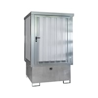 BAUER SÜDLOHN Dépôt mat. dang. pr 1 fût 1 000 l IBC 1 525x1 550x2 400 mm, 1 000 l zing.