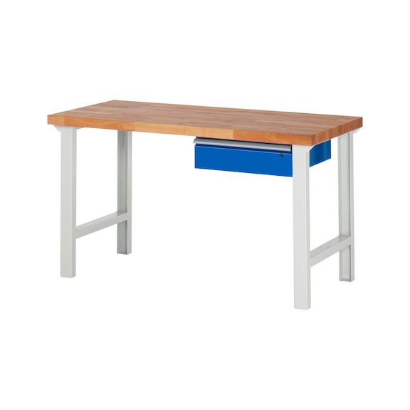 RAU Workbench 1500x700x840mm 1xpartial drawer runner Series 7001A1 - Workbench series 7000