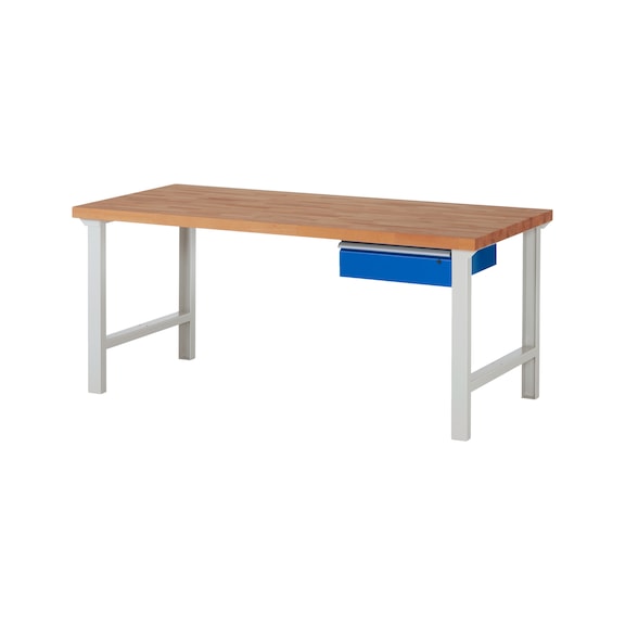 RAU Werkbank 2000x900x840mm 1xSchublade-Teilauszug Serie 7001A1 - Werkbank Serie 7000 Baukastenbauweise