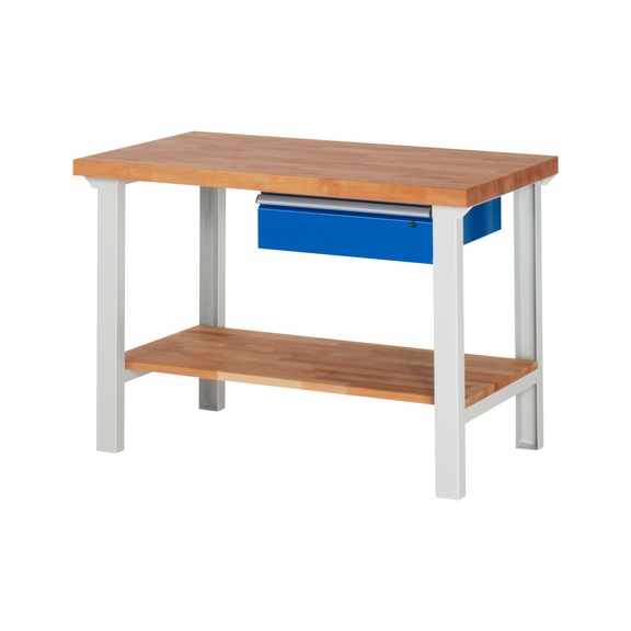 RAU Workbench 1250x700x840mm 1xDrawer Part Pull-out Series 7001A7 - Workbench series 7000