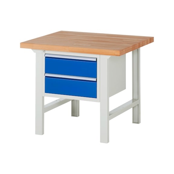 RAU Workbench 1000x900x840mm 2xDrawer Partial Extension Series 7125A1 - Workbench series 7000