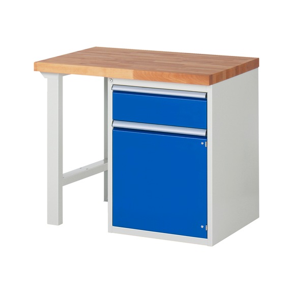 RAU Workbench 1000x700x840mm 1xpartial drawer pull-out 1xdoor Series 7502A1 - Workbench series 7000