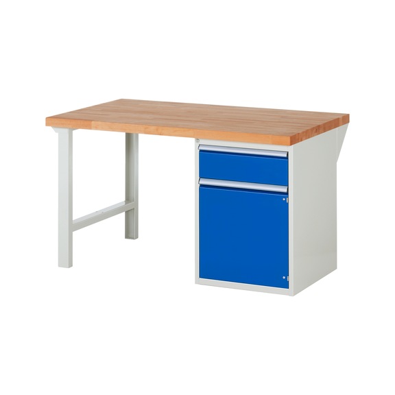 RAU Workbench 1500x900x840mm 1xpartial drawer extension 1xdoor Series 7502A1 - Workbench series 7000