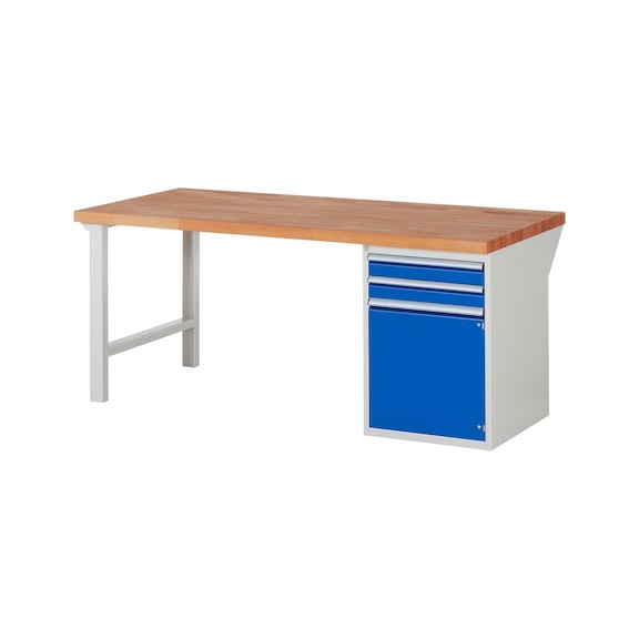 RAU Workbench 2000x900x840mm 2xpartial drawer extension 1xdoor Series 7503A1 - Workbench series 7000