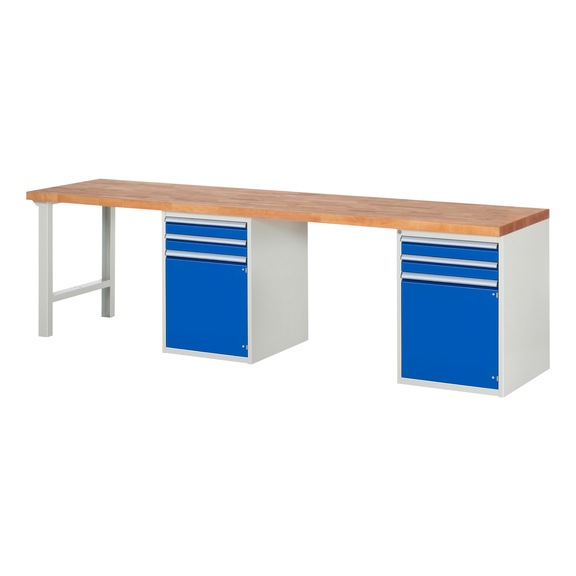 RAU Workbench 3000x700x840mm 4xdrawers 2xdoors Series 7503A8 - Workbench series 7000