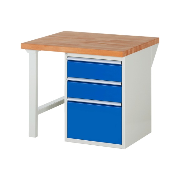 RAU workbench 1000x900x840mm 3xpartial drawer runner Series 7507A1 - Workbench series 7000