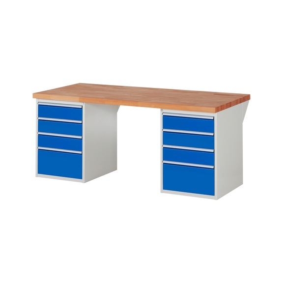 RAU Workbench 2000x900x840mm 8xpartial drawer runner Series 7510A3 - Workbench series 7000