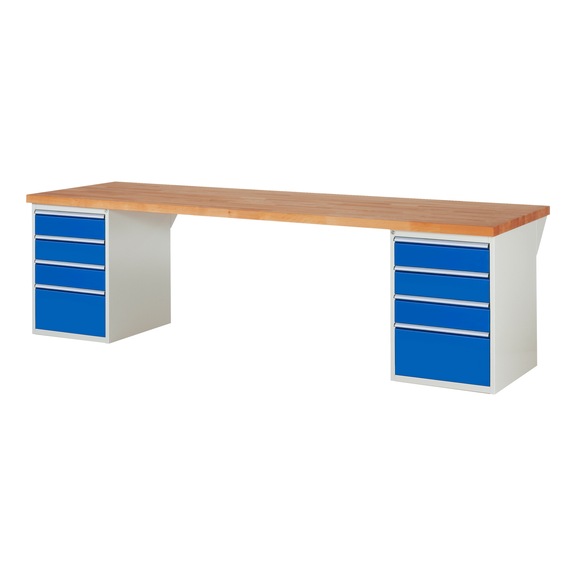 RAU Workbench 3000x900x840mm 8xpartial drawer runner Series 7510A3 - Workbench series 7000