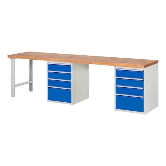 RAU Workbench 3000x700x840mm 20xpartial drawer runner Series 7510A8 - Workbench series 7000