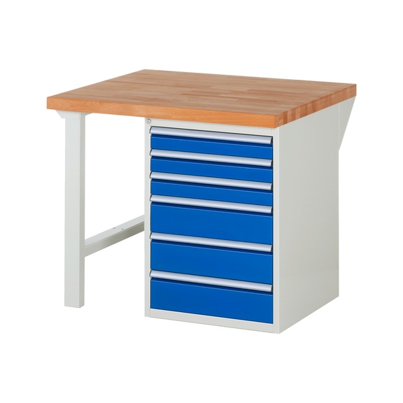 RAU Workbench 1000x900x840mm 6xpartial drawer runner Series 7515A1 - Workbench series 7000