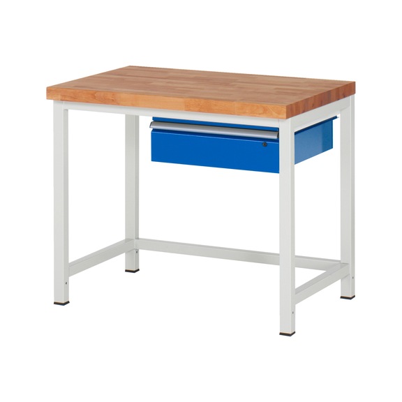 RAU Workbench 1000x700x840mm 1xpartial drawer runner Series 8001A1 - Workbench series 8000