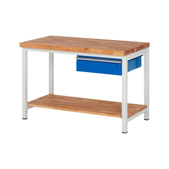 RAU Workbench 1250x700x840mm 1xDrawer Part Pull-out Series 8001A7 - Workbench series 8000