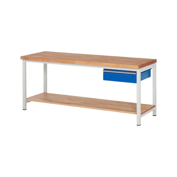 RAU Workbench 2000x700x840mm 1xpartial drawer runner Series 8001A7 - Workbench series 8000