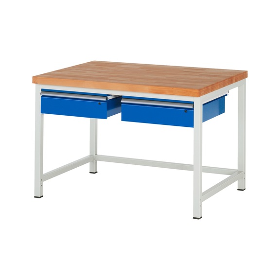 RAU Workbench 1250x900x840mm 2xDrawer Part Pull-out Series 8002A1 - Workbench series 8000