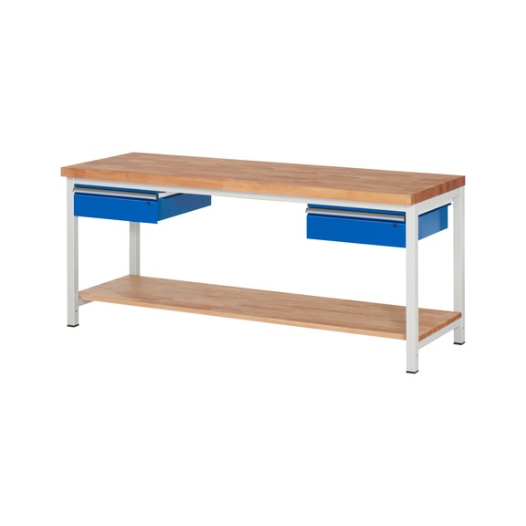 RAU Workbench 2000x700x840mm 2xDrawer Part Pull-out Series 8002A7 - Workbench series 8000