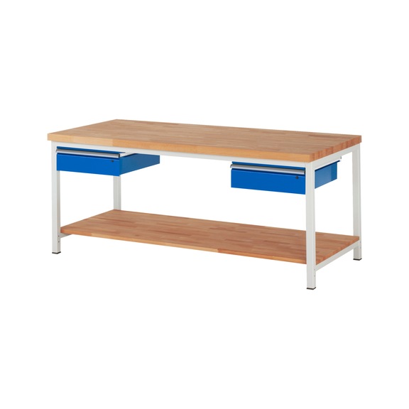 RAU Workbench 2000x900x840mm 2xDrawer Part Pull-out Series 8002A7 - Workbench series 8000