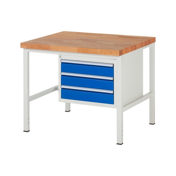 RAU Workbench 1000x900x840mm 3xDrawer Partial Extension Series 8127A1 - Workbench series 8000