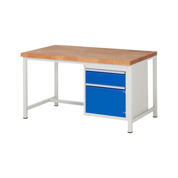 RAU Workbench 1500x900x840mm 2xDrawer Part Pull-out Series 8152A1 - Workbench series 8000