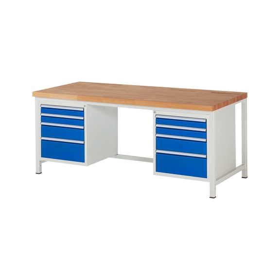 RAU Workbench 2000x900x840mm 8xpartial drawer runner Series 8182A1 - Workbench series 8000